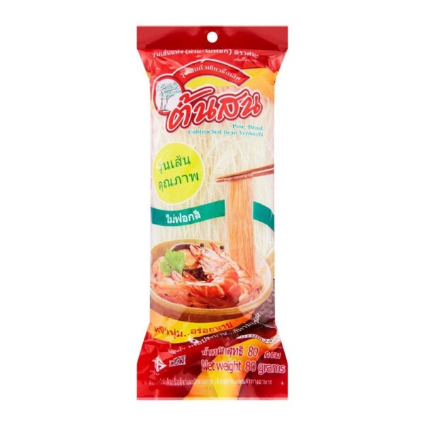 ต้นสน วุ้นเส้นไม่ฟอกสี 80 กรัม 
TONSON UNBLEACHED BEAN VERMICELLI