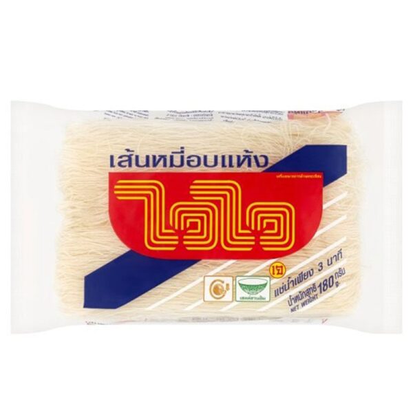 WAI WAI Dried rice vermicelli ไวไว เส้นหมี่อบแห้ง 180 ก.
WAI WAI Dried rice vermicelli