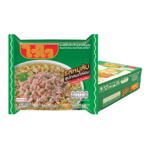 WAIWAI Instant Noodle Minced Pork 6030 ไวไว บะหมี่กึ่งสำเร็จรูป รสหมูสับ ขนาด 60 ก. แพ็ค 30
WAIWAI Instant Noodle Minced Pork