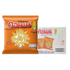 คอนเน่ ขนมอบกรอบ ยกลัง 12 ก. x 72
CORNAE American Corn Snack Original Flavor