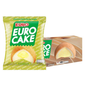 ยูโร่ คัสตาร์ดเค้ก 17 ก. 12 ชิ้น 
EURO Cake Custard