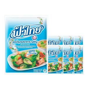 ฟ้าไทย ผงปรุงรสอาหาร รสหมู 165 ก. แพ็ค 6
FA THAI  Pork Flavor Seasoning Powder