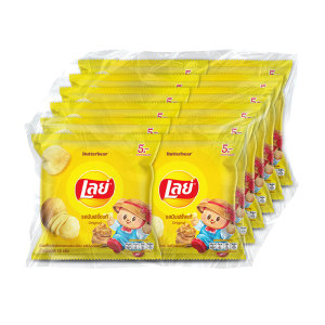 เลย์ มันฝรั่งแท้ทอดกรอบ รสเกลือ 13 ก. แพ็ค 12 
LAY Classic Potato Chips Original Flavor