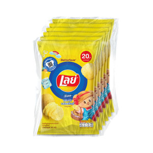 เลย์ ร็อค มันฝรั่งแท้ทอดกรอบ รสมันฝรั่งแท้ 48 ก.แพ็ค 6 
LAY Rock Ridged Potato Chips Original Flavor