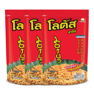 โลตัส ขนมขาไก่ทรงเครื่อง 110 ก. x 3 
LOTUS Biscuit Stick Original