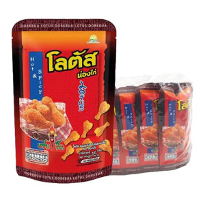 โลตัส ขนมน่องไก่ รสแซ่บซี้ด 15 ก. x 12 
LOTUS Drum Stick Hot Spicy
