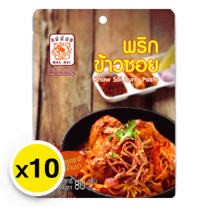 maenoi-khao-soi-curry-paste-80g10 แม่น้อย พริกข้าวซอย 80 ก. x 10
MAENOI Khawsoi Curry Paste
