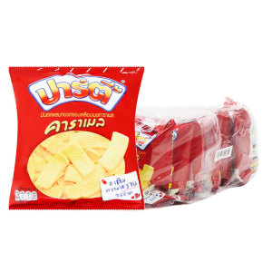 ปาร์ตี้ ขนมอบกรอบ รสคาราเมล. 24ก. x 6 
PARTY Fried Snack Coated with Butter Caramel