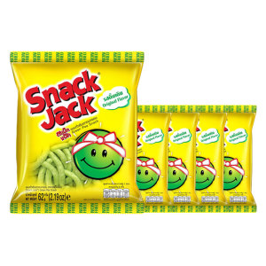 สแน็คแจ็ค ขนมถั่วลันเตาอบกรอบ 62 ก. แพ็ค 4 
SNACK JACK Green Pea Snack